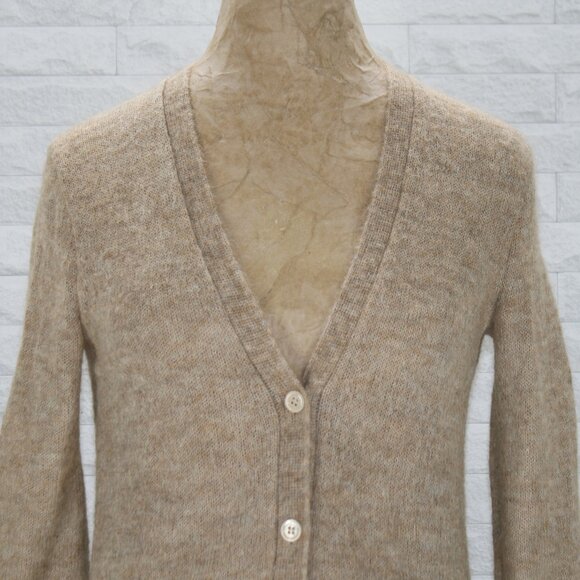 J. CREW Cardigan Souffle Mohair Blend Tunic Lightweight Neutral Tan Marled XXS - Picture 2 of 12